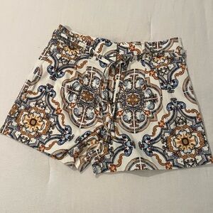 White House Black Market High Waist Patterned Shorts